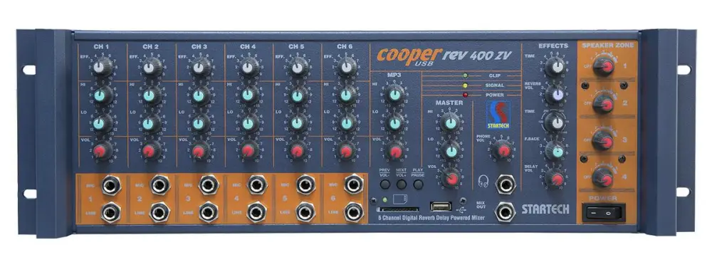 Startech COOPER REV/400 ZV 4 Zone Rockmount Mono Mikser Amfi - 1