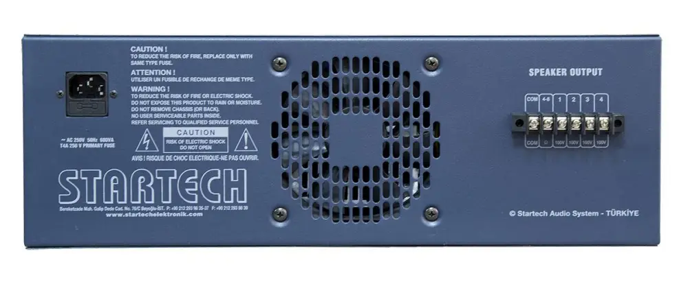 Startech COOPER REV/400 ZV 4 Zone Rockmount Mono Mikser Amfi - 2