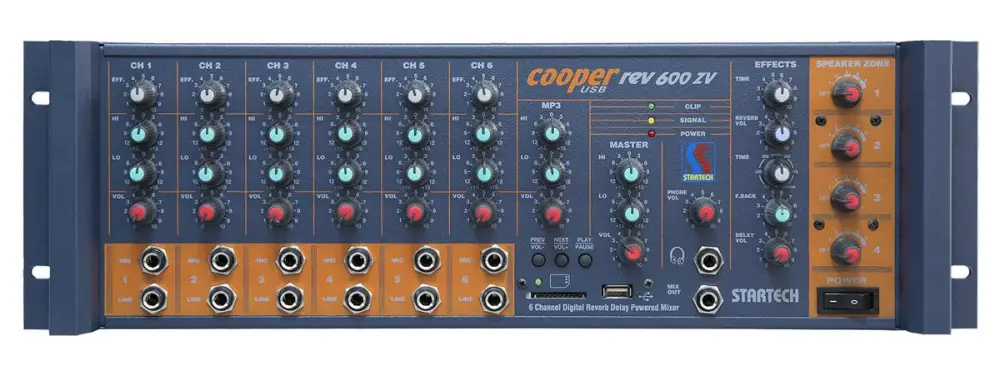 Startech COOPER REV/600 ZV 4 Zone Rockmount Monu Mikser Amfi - 1