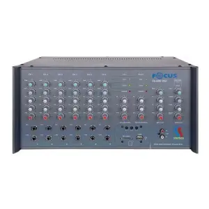Startech Focus F6-600 USB 6 Kanal 2x300 Watt 70-100V Trafo Çıkışlı Power Mikser - 1