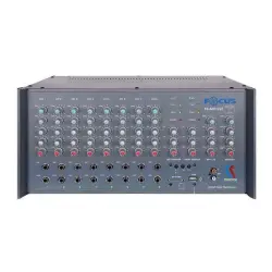 Startech Focus F8-600 USB 8 Kanal 2x300 Watt 70-100V Trafo Çıkışlı Power Mikser - 1