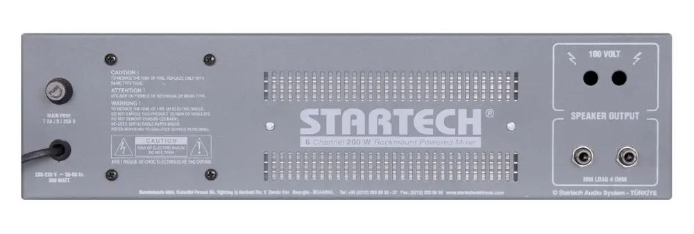 Startech MONO M/200 T 6 Kanal 200 Watt Trafolu Mono Mikser Amfi - 2