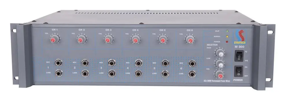 Startech - Startech MONO M/200 T 6 Kanal 200 Watt Trafolu Mono Mikser Amfi