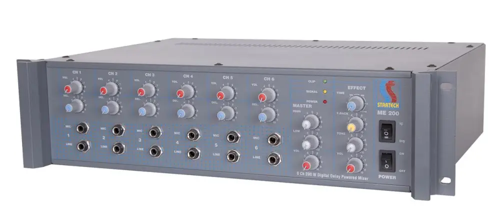 Startech MONO ME/200 6-Kanal 200W Power Mikser Amfi - 1