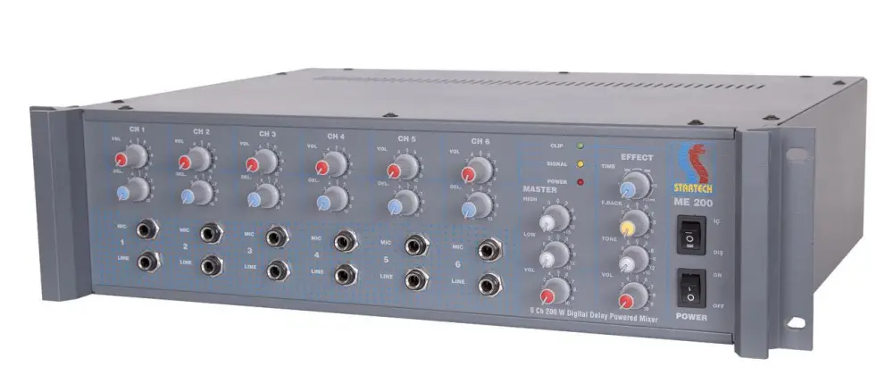 Startech MONO ME/200 T 6 Kanal 200 Watt Trafolu Mono Mikser Amfi - 3