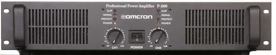 Startech OMCRON P-1000 2U 2X500 Watt Rack Tipi Power Amplifikatör - 1