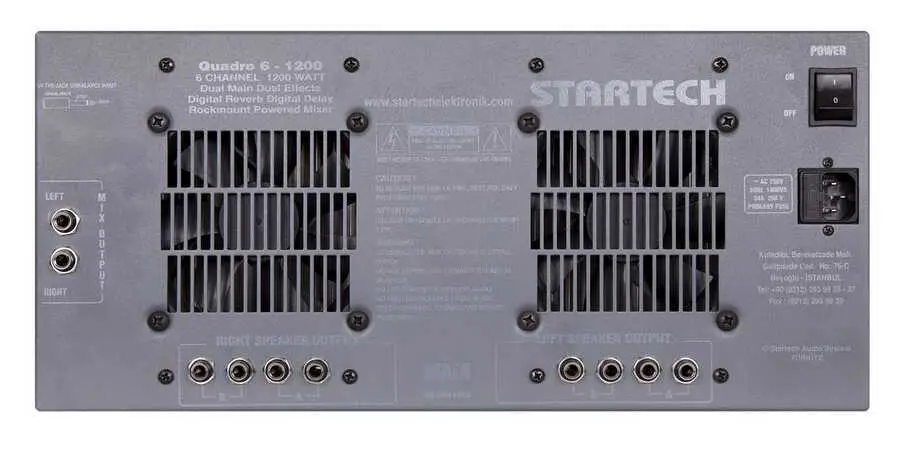 Startech QUADRO Q6/1200USB 4x300 USB Power Mikser Amplifikatör - 2