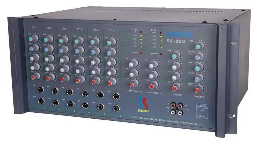 Startech Safir S6/800 6-Kanal Power Mikser Amfi - 3