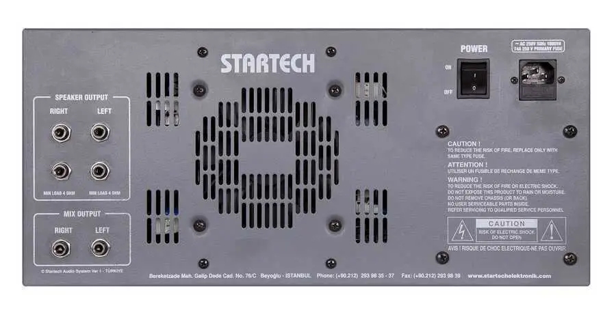 Startech SAFİR S6/800 USB 2x400 Watt Power Küp Mikser Amfi - 2
