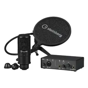 Steinberg IXO12 Podcast Kayıt Paketi – USB-C Ses Kartı ve Stüdyo Mikrofon Seti (Siyah) - 1