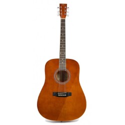 Sx SD104GBR Akustik Gitar (Parlak Kahverengi) - SX