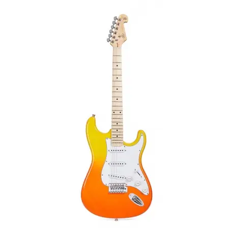 SX SEM1 Elektro Gitar (Burning Fire) - 1
