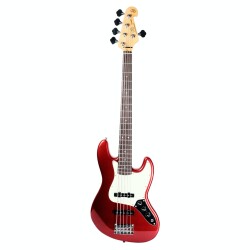 SX SJB62 /5/MRD 5 Telli Bas Gitar (Metallic Red) - 1
