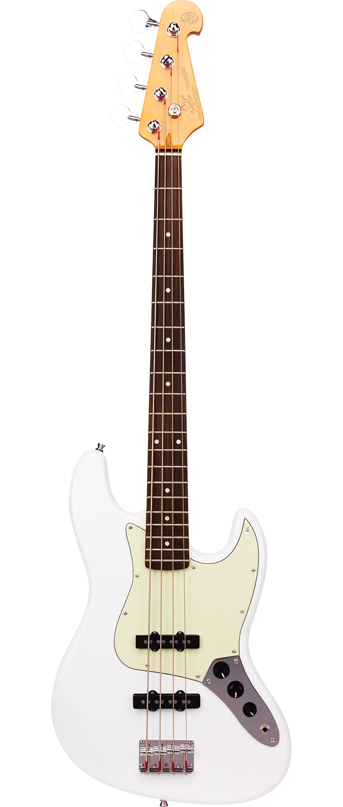 Sx SJB62+/OWH Bas Gitar (White) - 1