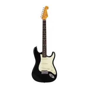 SX Stratocaster Elektro Gitar (Black) - 1