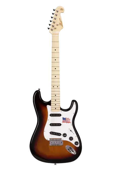 SX Stratocaster Elektro Gitar (3 Ton Sunburst) - 1