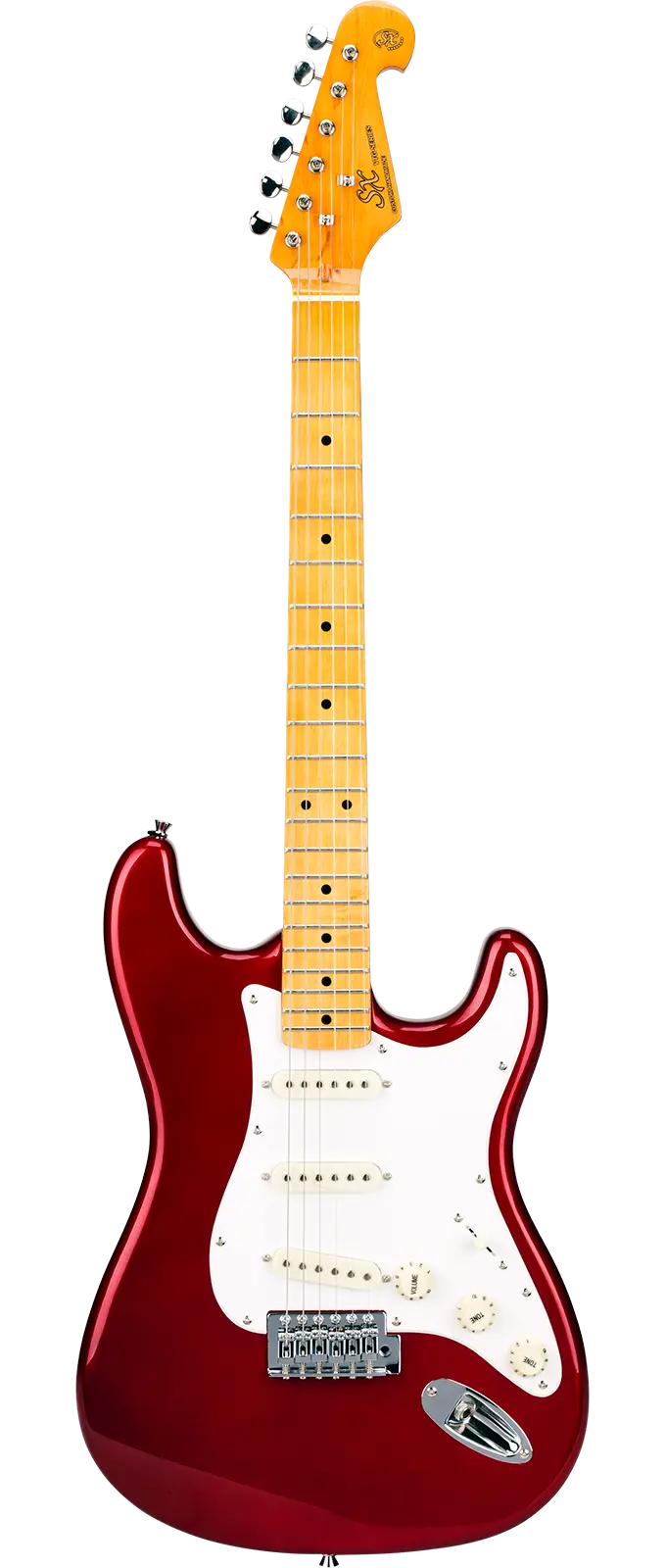 SX Stratocaster Elektro Gitar (Candy Apple Red) - 1