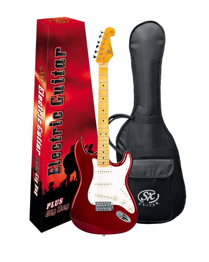 SX Stratocaster Elektro Gitar (Candy Apple Red) - 4