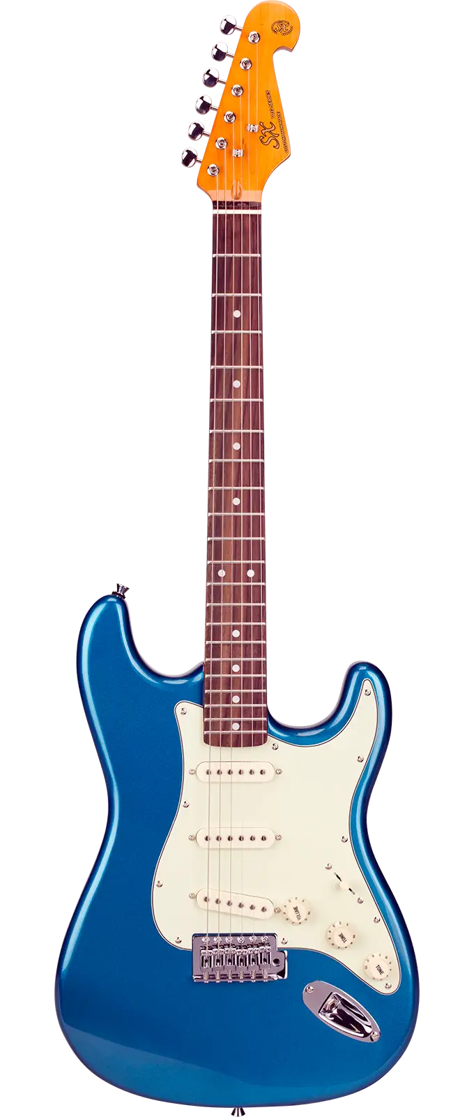 SX Stratocaster Elektro Gitar (Lake Pacific Blue) - 1