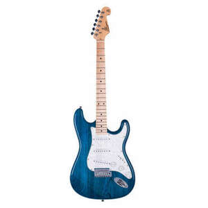 SX Stratocaster Elektro Gitar (Trans Blue) - 1