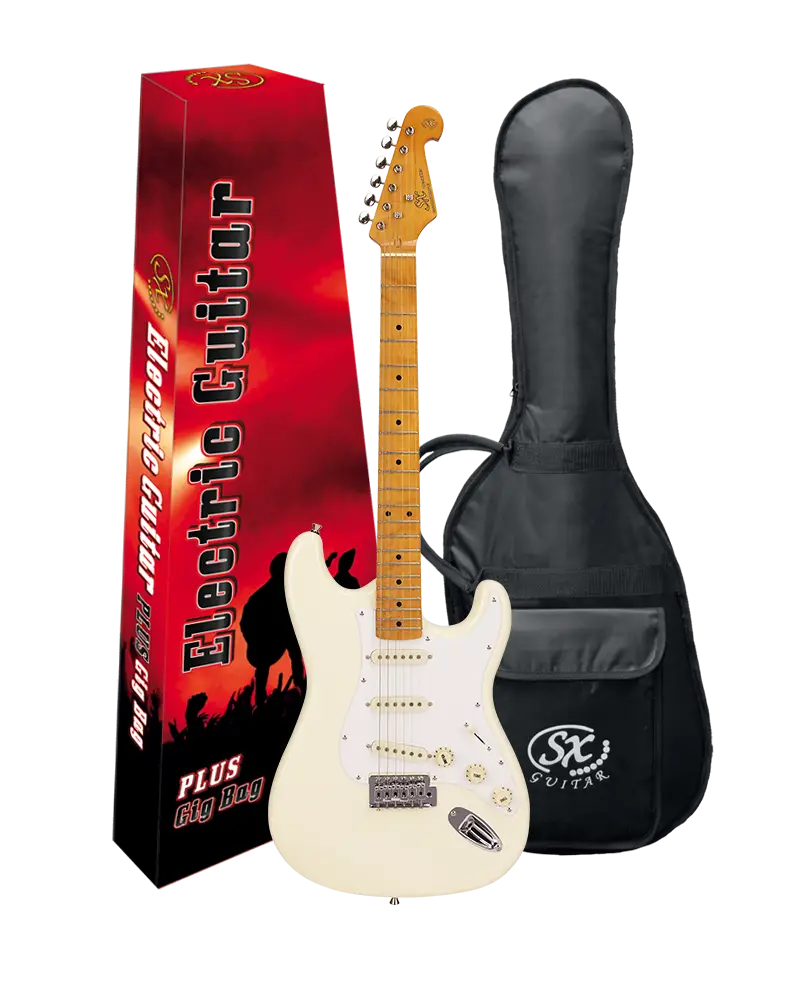 SX Stratocaster Elektro Gitar (Vintage White) SST57+ - 4