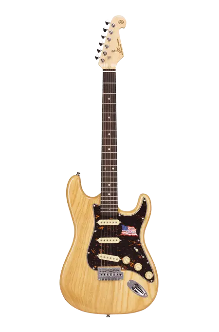 SX Stratocaster Elektro Gitar (Vintage Naturel) - 1