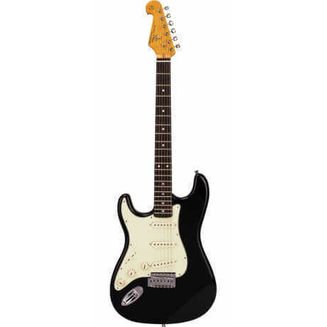 SX - SX Stratocaster Solak Elektro Gitar (Sİyah)
