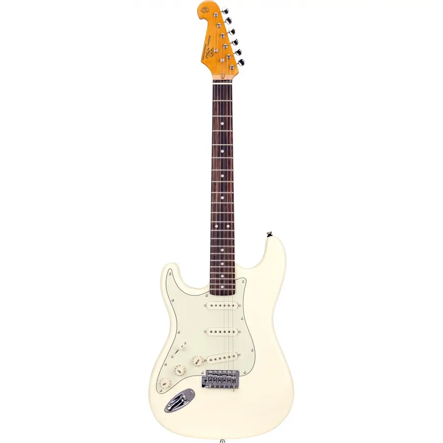 SX Stratocaster Solak Elektro Gitar (Vintage White) - 1