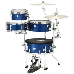 TAMA CJB46C-ISP - Cocktail-JAM Indigo Sparkle 4 Parça (16B/10T/14F/12S) Aksamlı & Çantalı Kompakt Akustik Davul Seti - TAMA