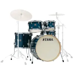 TAMA CL52KRSP-GHP Superstar Classic Gloss Sapphire Lacebark Pine 5 Parça (22B/10T/12T/16F/14S) Akustik Davul Seti - TAMA