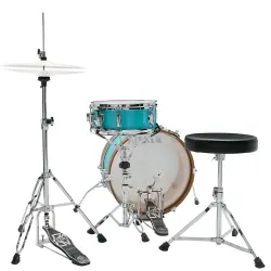 TAMA LJK28H4-AQB Club-JAM Mini Aqua Blue 2 Parça (18B/12T) Aksamlı Akustik Davul Seti - 3