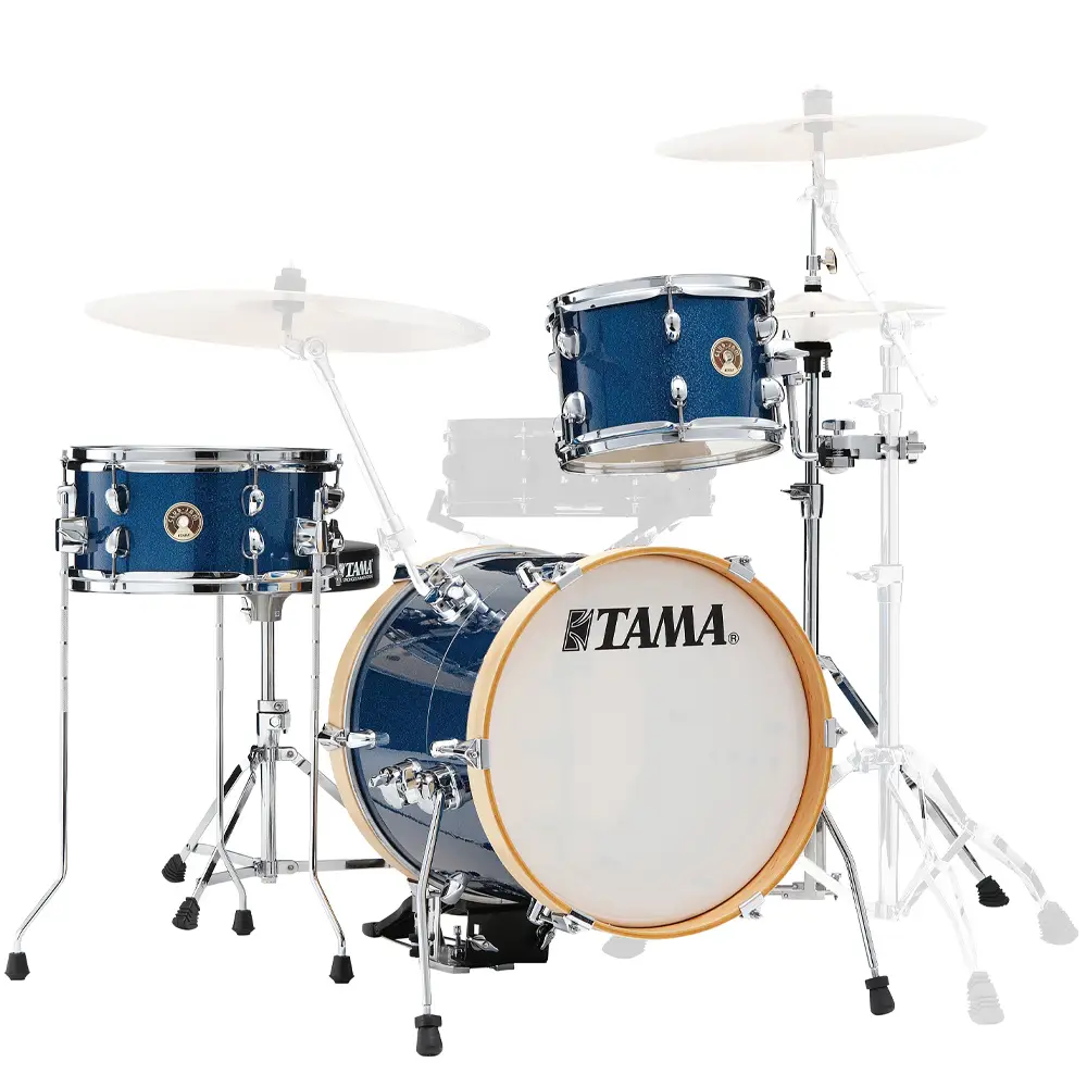 TAMA LJK36H3-ISP - Club-JAM Suitcase 'Indigo Sparkle' 3 Parça (16B/10T/12F) Aksamlı Akustik Davul Seti - TAMA