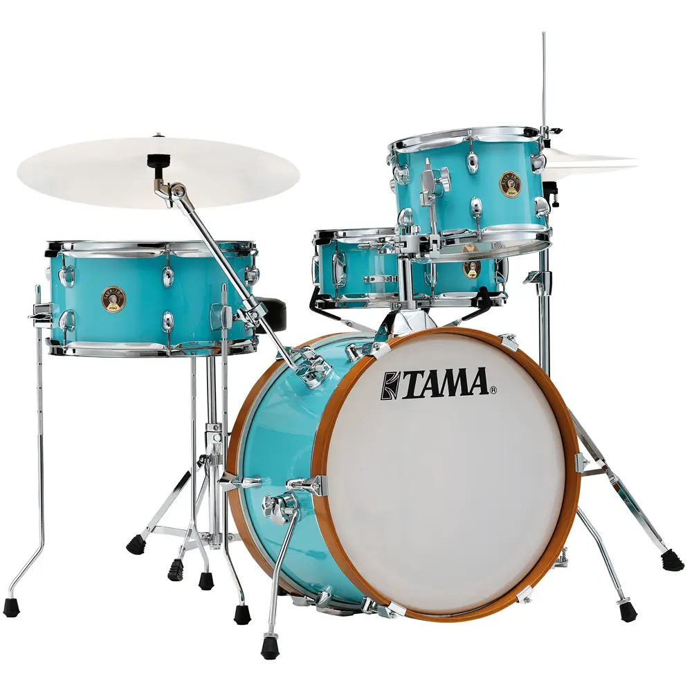 TAMA LJK48H4-AQB - Club-JAM Aqua Blue 4 Parça (18B/10T/14F/13S) Aksamlı Akustik Davul Seti - TAMA