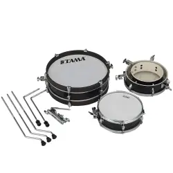 TAMA LJK48P-HBK Club-JAM Pancake Hairline Black 4 Parça (18B/10T/13F/12S) Akustik Davul Seti - 8