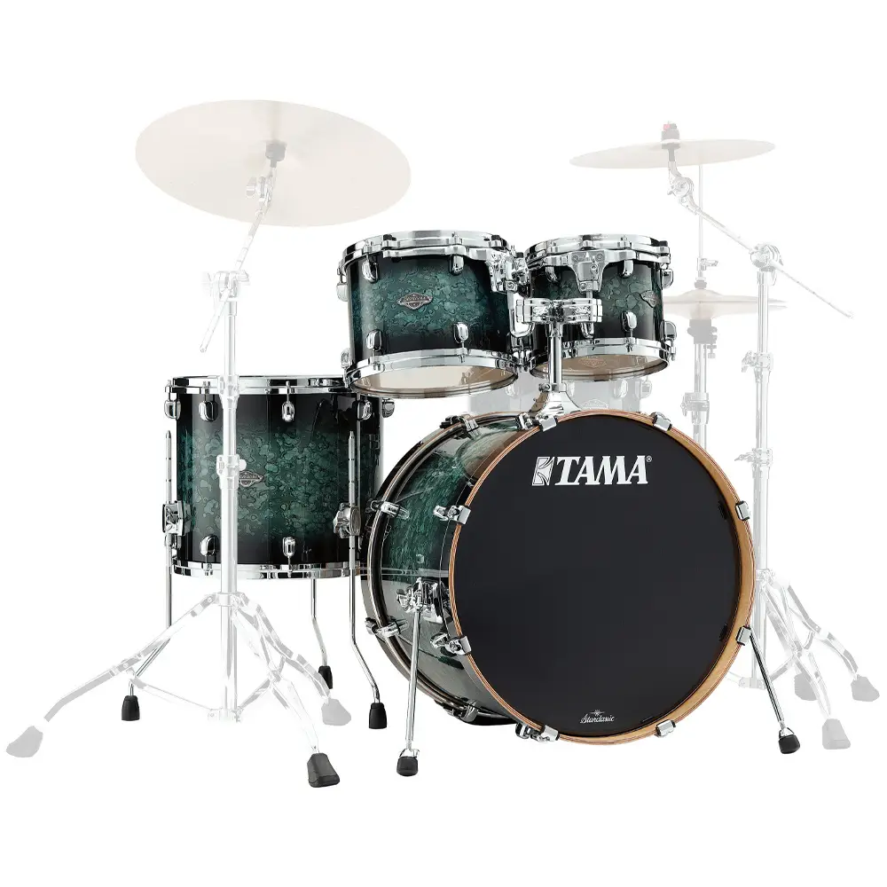 Tama MBS42S-MSL Starclassic Performer Molten Steel Blue Burst 4 Parça Akustik Davul Seti (22B/10T/12T/16F) - 1