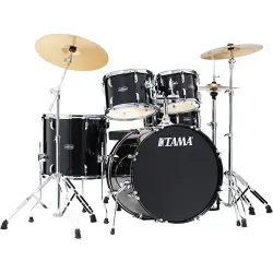 TAMA ST50H6C-BNS Stagestar Black Night Sparkle 5 Parça (20B/10T/12T/14F/14S) Aksamlı ve Zilli Akustik Davul Seti - TAMA