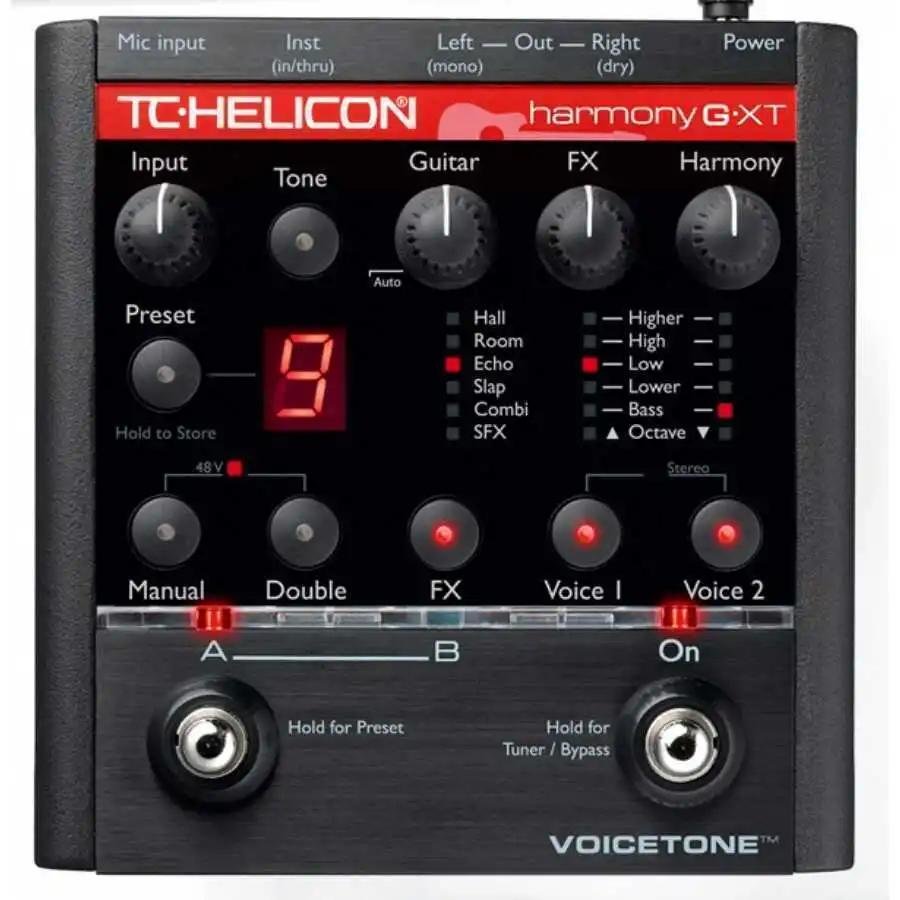 TC Helicon - TC Helicon VOICETONE HARMONY GXT Gitar için Vokal Harmony ve Efekt Pedalı