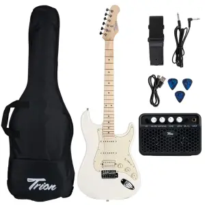 Trion TGP-112-WH Aksesuar ve Amfi Dahil Beyaz Elektro Gitar Seti - 1