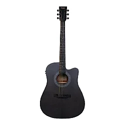 TYMA HDC-60 BK CE Dreadnought Cutaway Elektro Akustik Gitar - TYMA