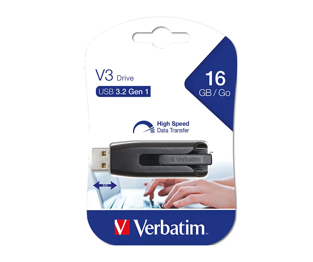 Verbatim 16GB V3 USB 3.2 Gen 1 Sürücü - 3