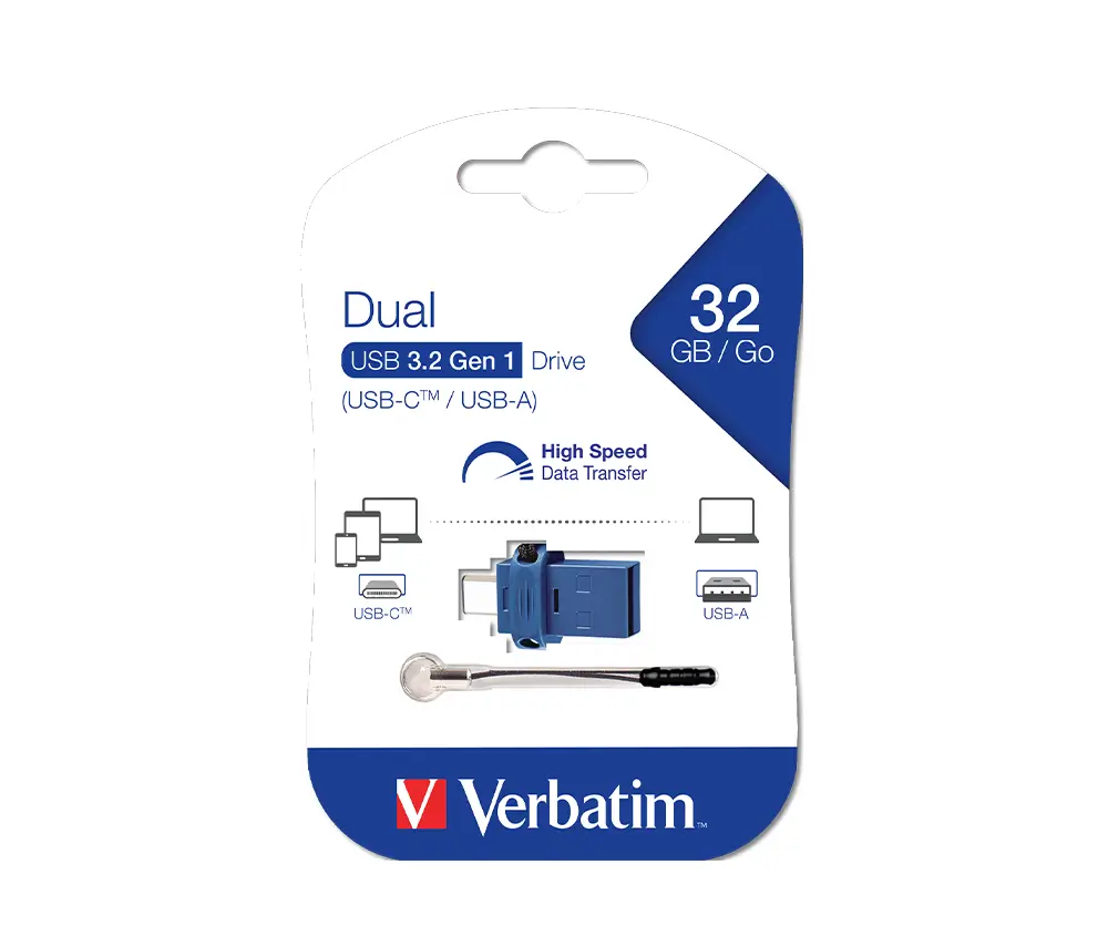Verbatim 32GB USB-C / USB-A Çift USB Sürücü - 3