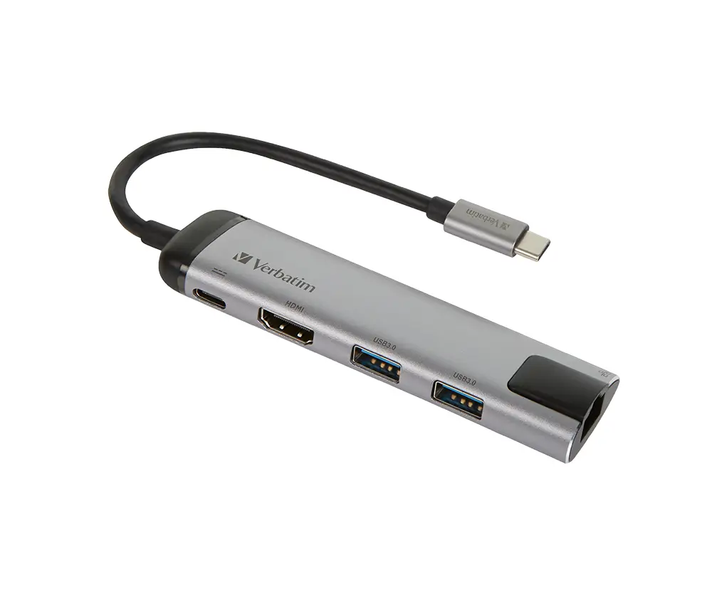 Verbatim USB-C Çok Bağlantılı Hub (2’ li USB) RJ45 - 1