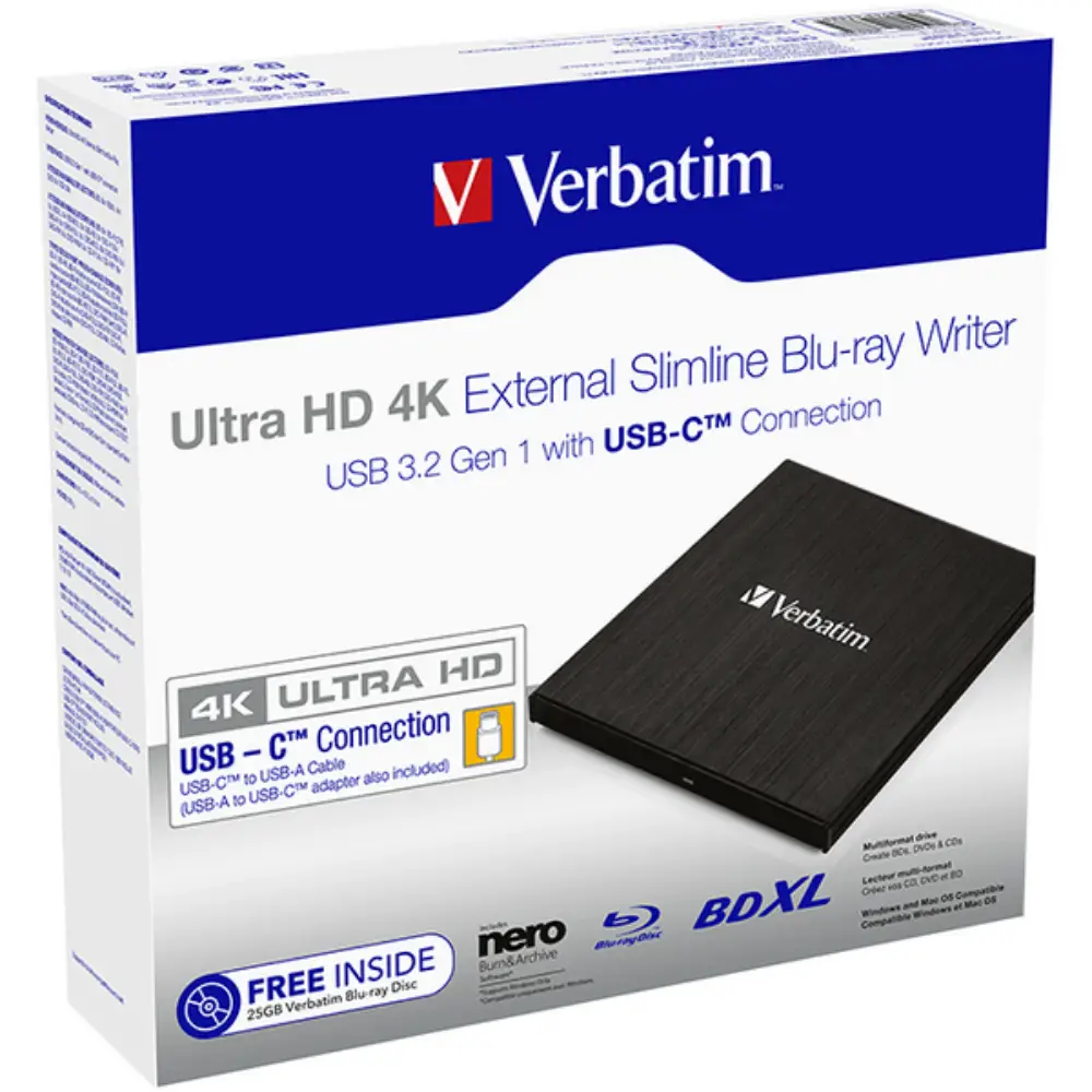 Verbatim USB-C Ultra HD 4K Blu-Ray Yazıcı - 2