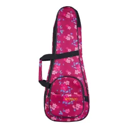 Wagon 04 Serisi Concert Ukulele Çantası (Hibiskus Pembe) - Wagon Case