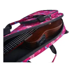Wagon 04 Serisi Concert Ukulele Çantası (Hibiskus Pembe) - 3