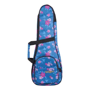 Wagon 04 Serisi Soprano Ukulele Çantası (Hibiskus Mavi) - 1