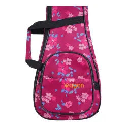Wagon 04 Serisi Soprano Ukulele Çantası (Hibiskus Pembe) - 5