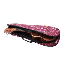 Wagon Case 03 Serisi Tenor Ukulele Çantası - Pembe Çiçek - 3