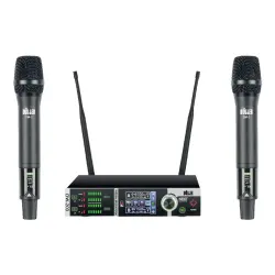 Wöller DW-200EE Çift Kanallı El Mikrofonu Seti (True Diversity UHF Dijital Modülasyon) - 1