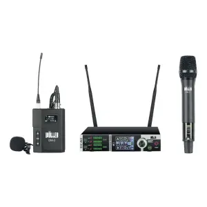 Wöller DW-200EY Çift Kanallı El ve Yaka Mikrofon Seti (True Diversity UHF Dijital Modülasyon) - 1